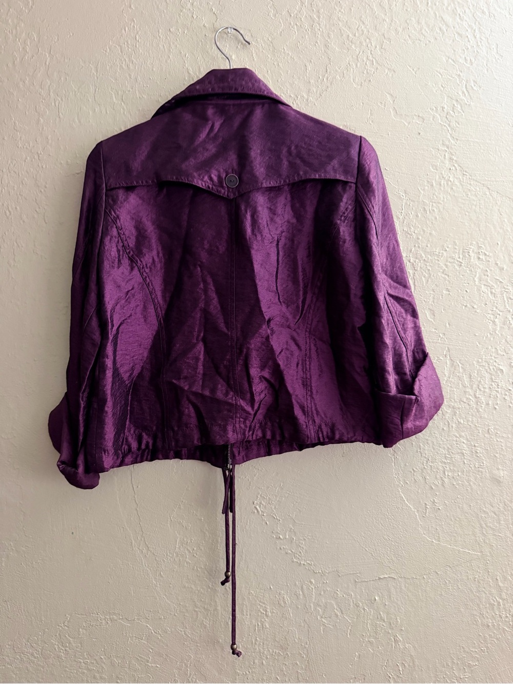 Ruby Rd. Women's Purple Utility Drawstring Jacket - Picture 2 of 3